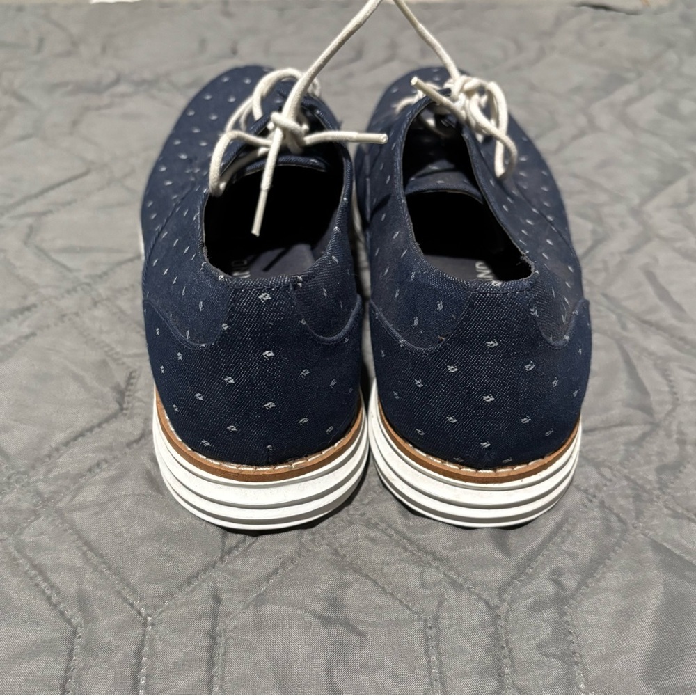 Cole Haan Women's Stitchlite Oxford Polka Dot Blue Flats​ - Picture 3 of 5